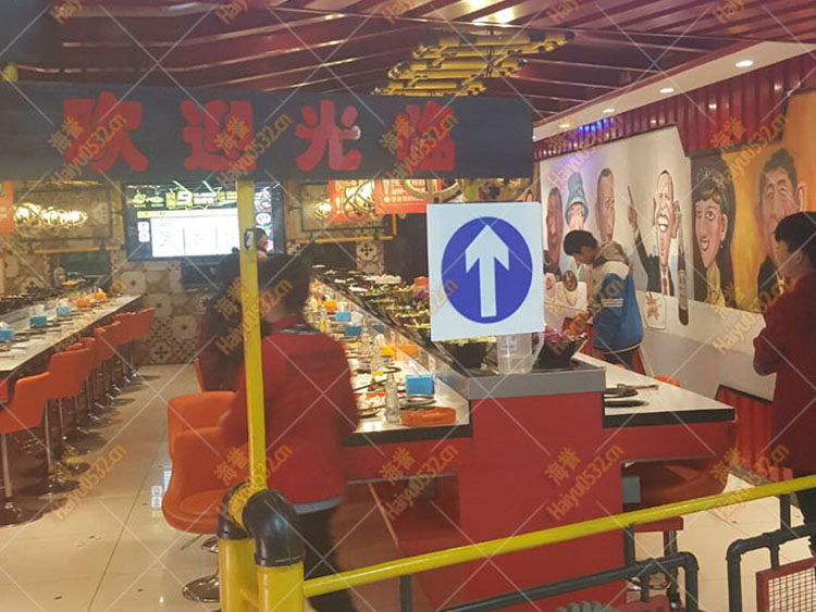 威?？句桃惑w回轉(zhuǎn)火鍋設(shè)備安裝完畢