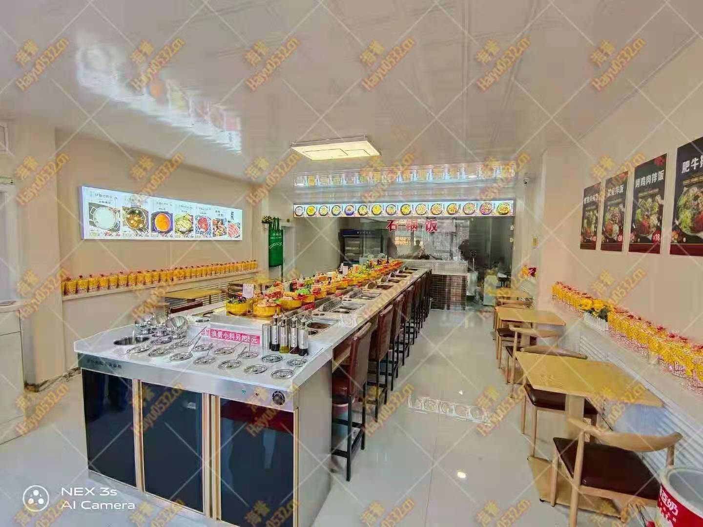 直線無煙涮烤旋轉(zhuǎn)小火鍋設(shè)備完工