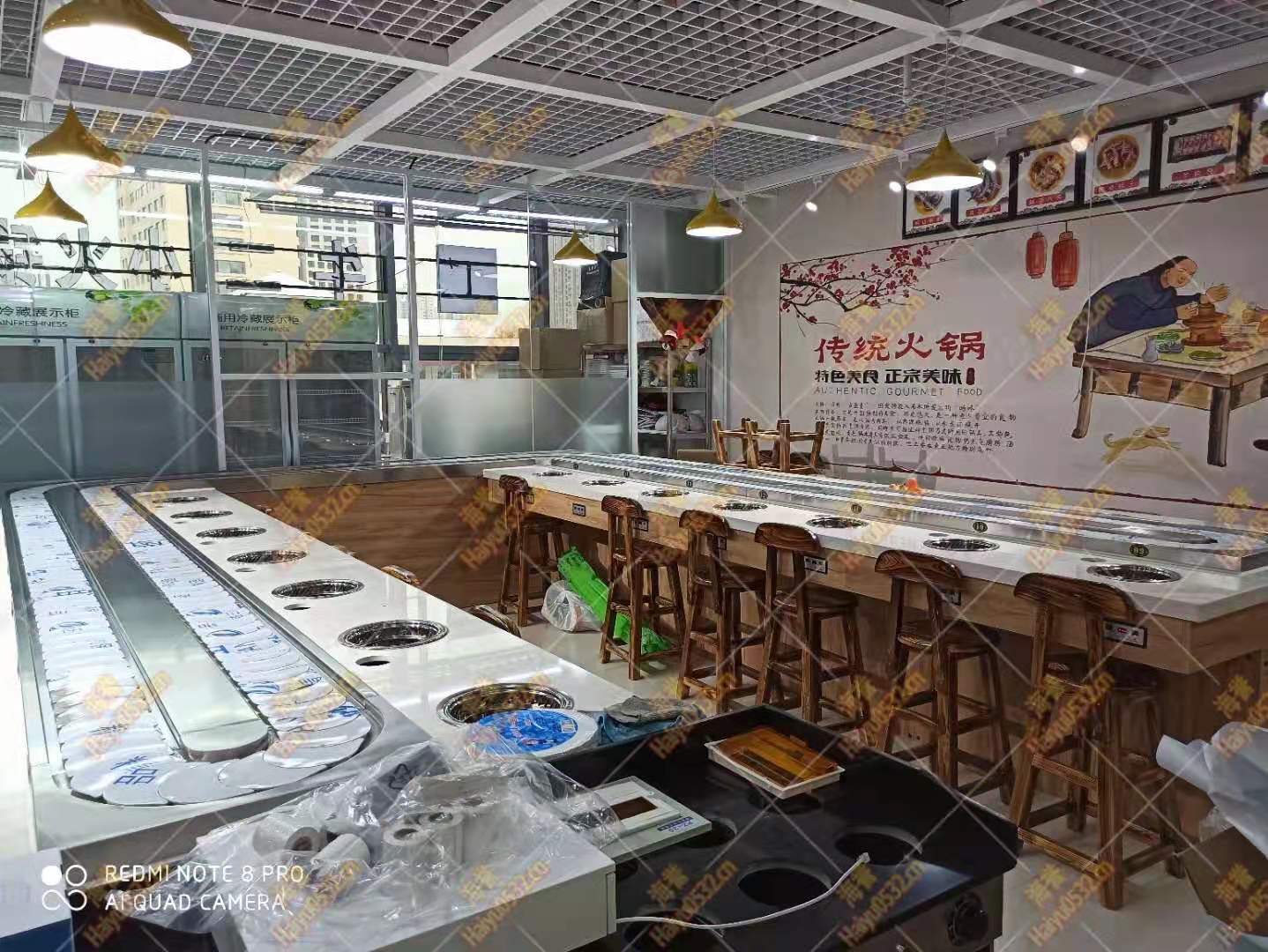 單涮排煙旋轉小火鍋設備