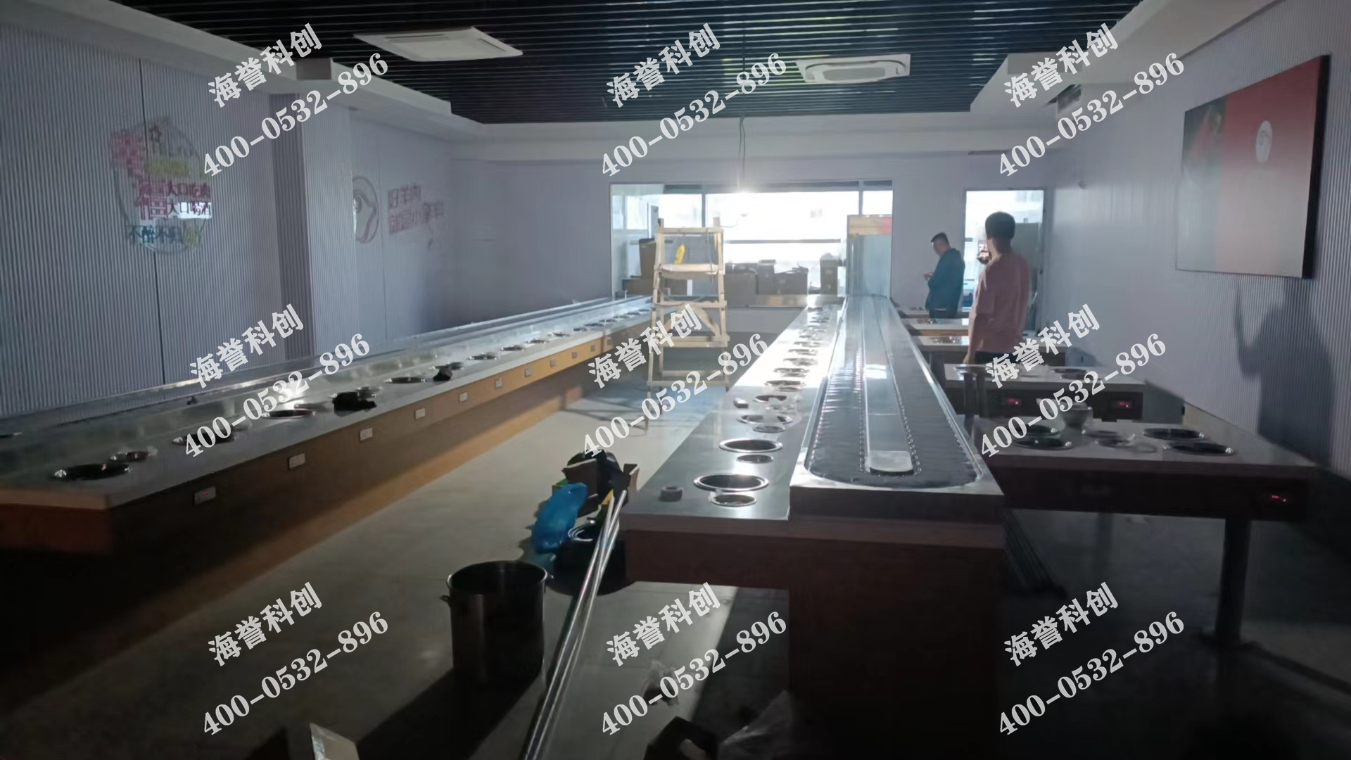 海譽科創(chuàng)江蘇無錫單涮無煙小火鍋設(shè)備安裝完成