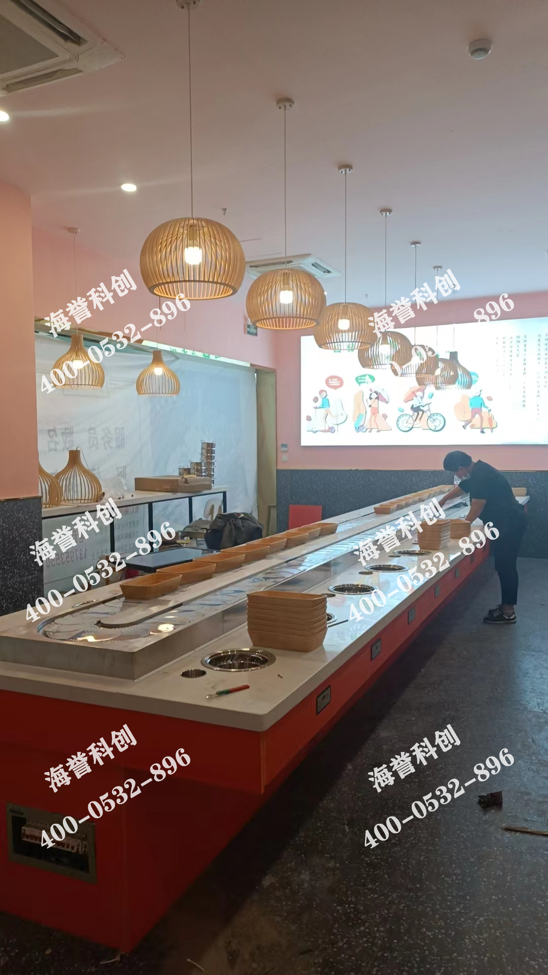 海譽科創(chuàng)上海單涮無煙小火鍋設備安裝完成