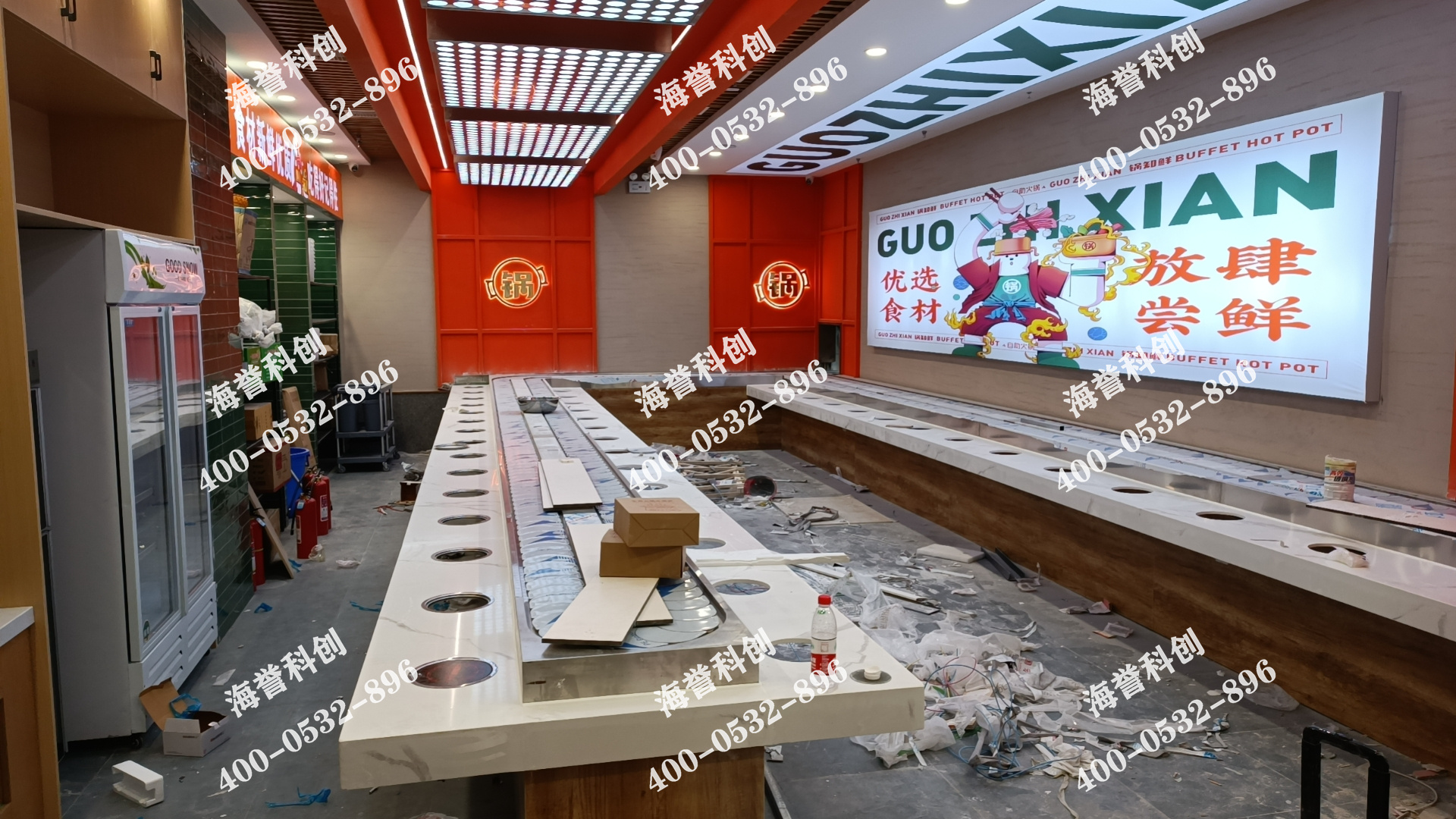 海譽(yù)科創(chuàng)山東臨沂單涮小火鍋設(shè)備安裝完成