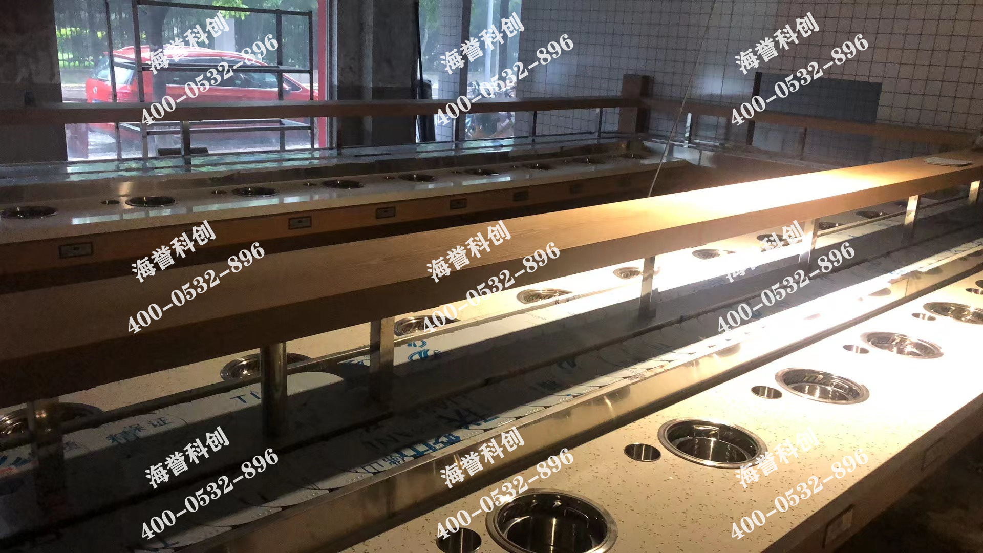 海譽科創(chuàng)陜西西安單涮無煙小火鍋設備安裝完成