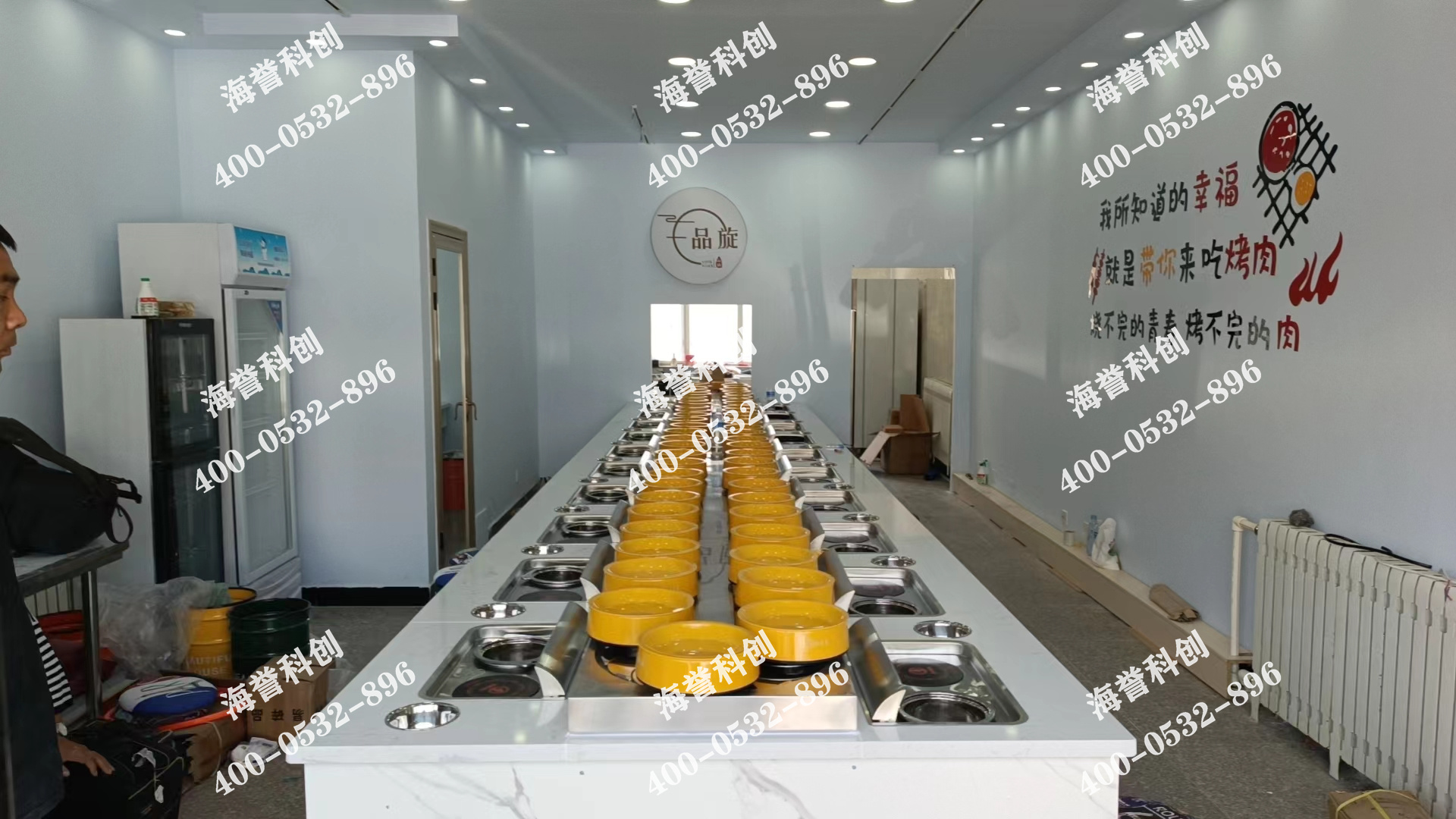 海譽科創(chuàng)河北張家口涮烤一體小火鍋設(shè)備安裝完成