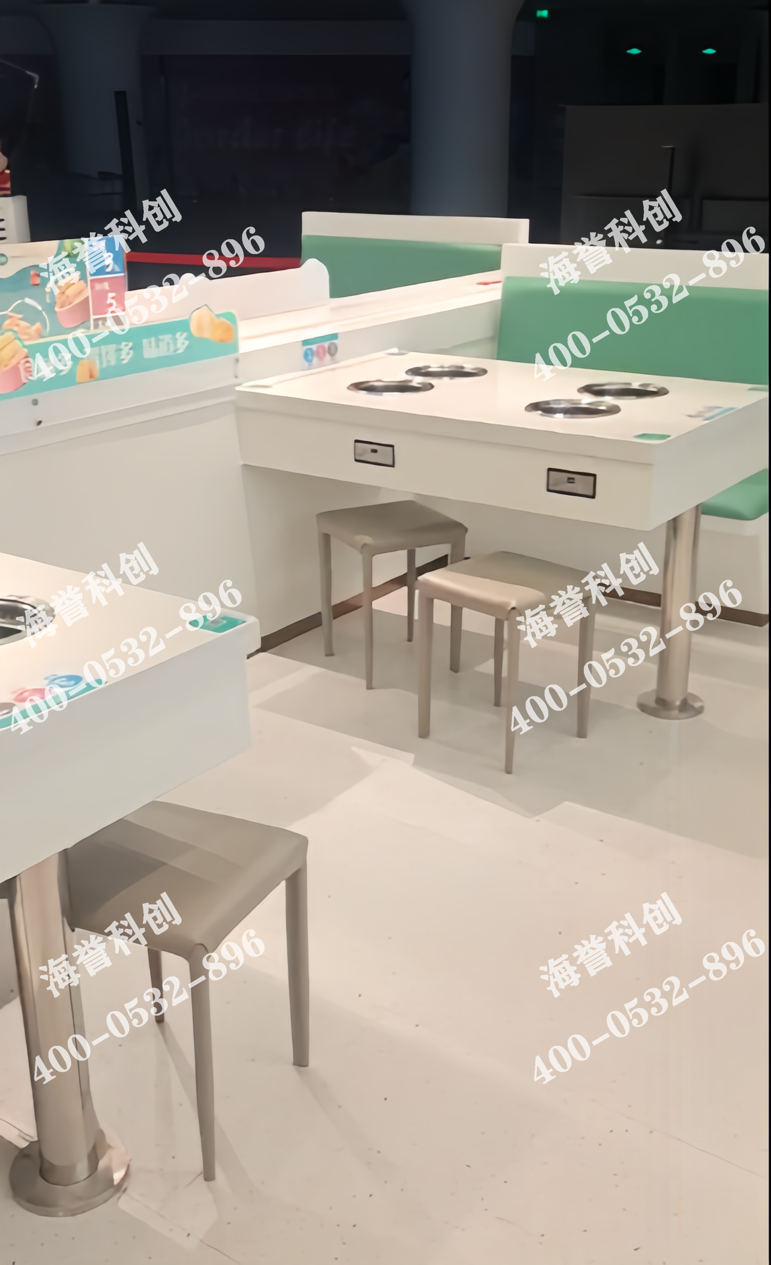 海譽(yù)科創(chuàng)湖南單涮無(wú)煙小火鍋設(shè)備安裝完成