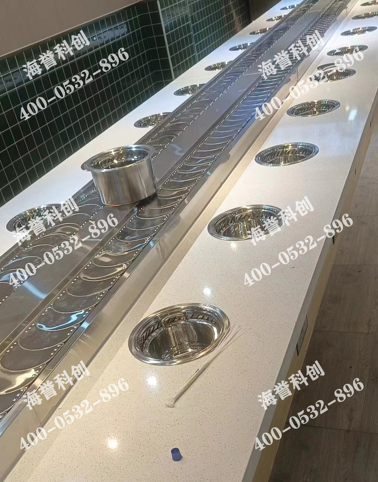 海譽(yù)科創(chuàng)內(nèi)蒙古呼和浩特單涮無煙小火鍋設(shè)備安裝完成