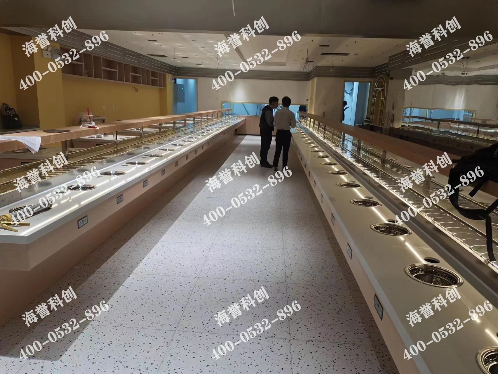 海譽(yù)科創(chuàng)陜西西安單涮無(wú)煙小火鍋設(shè)備安裝完成