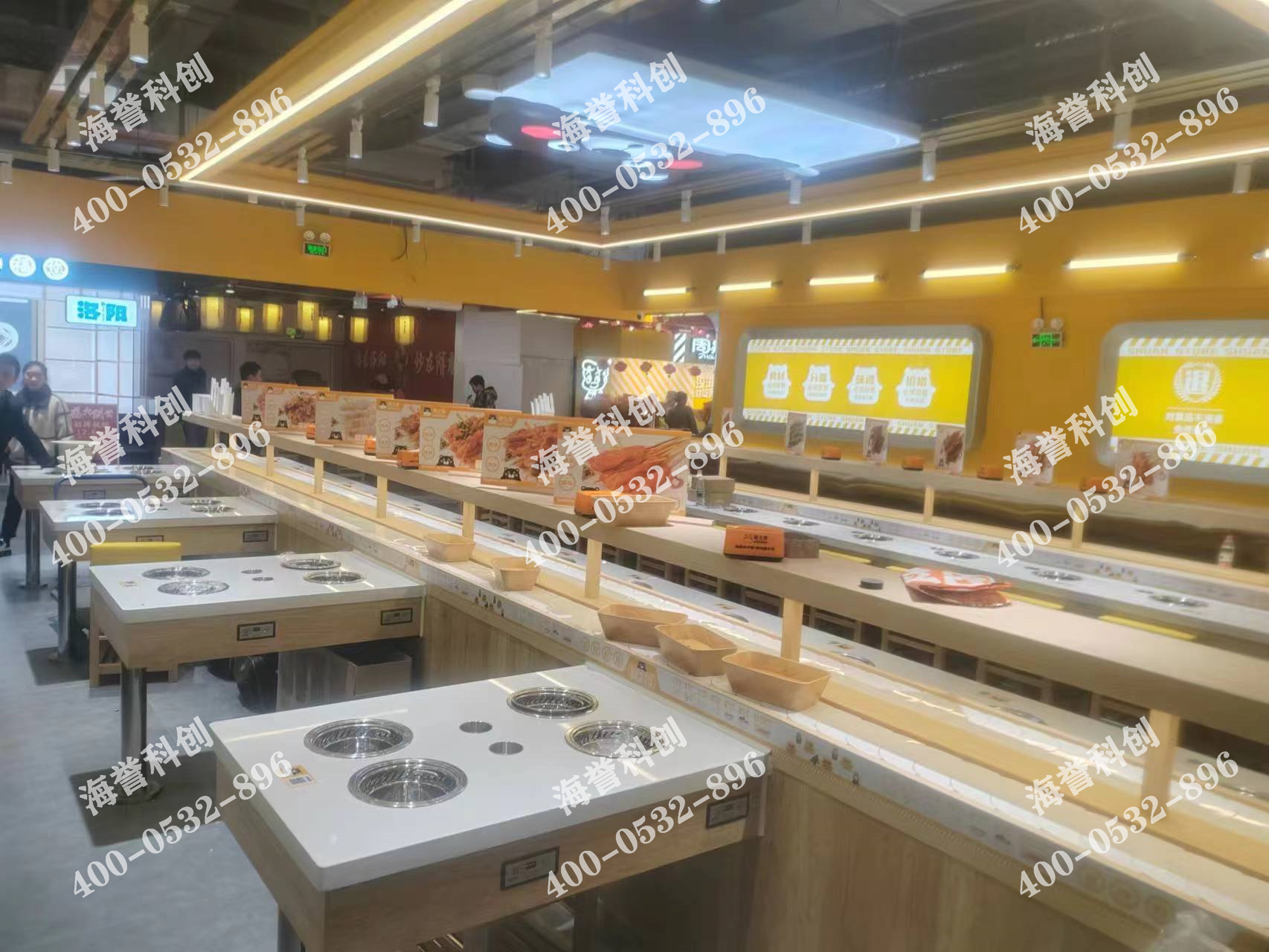 海譽科創(chuàng)河南洛陽單涮無煙小火鍋設備安裝完成