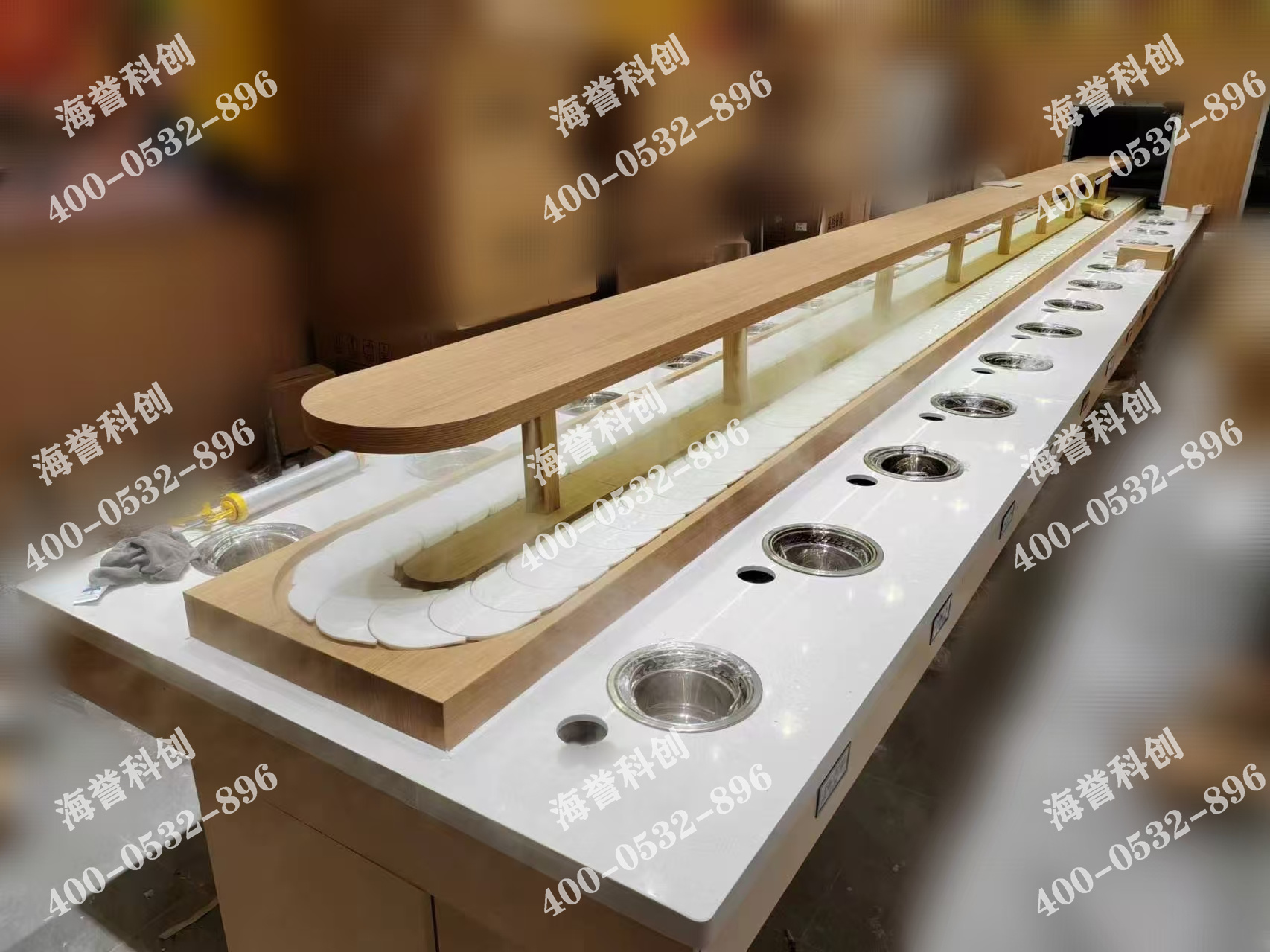 海譽(yù)科創(chuàng)陜西單涮無煙小火鍋設(shè)備安裝完成