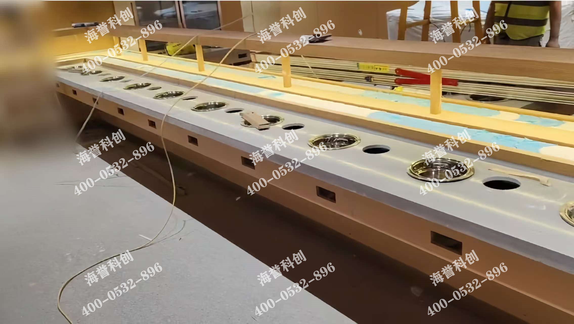 海譽(yù)科創(chuàng)合作伙伴單涮無煙小火鍋設(shè)備安裝完成