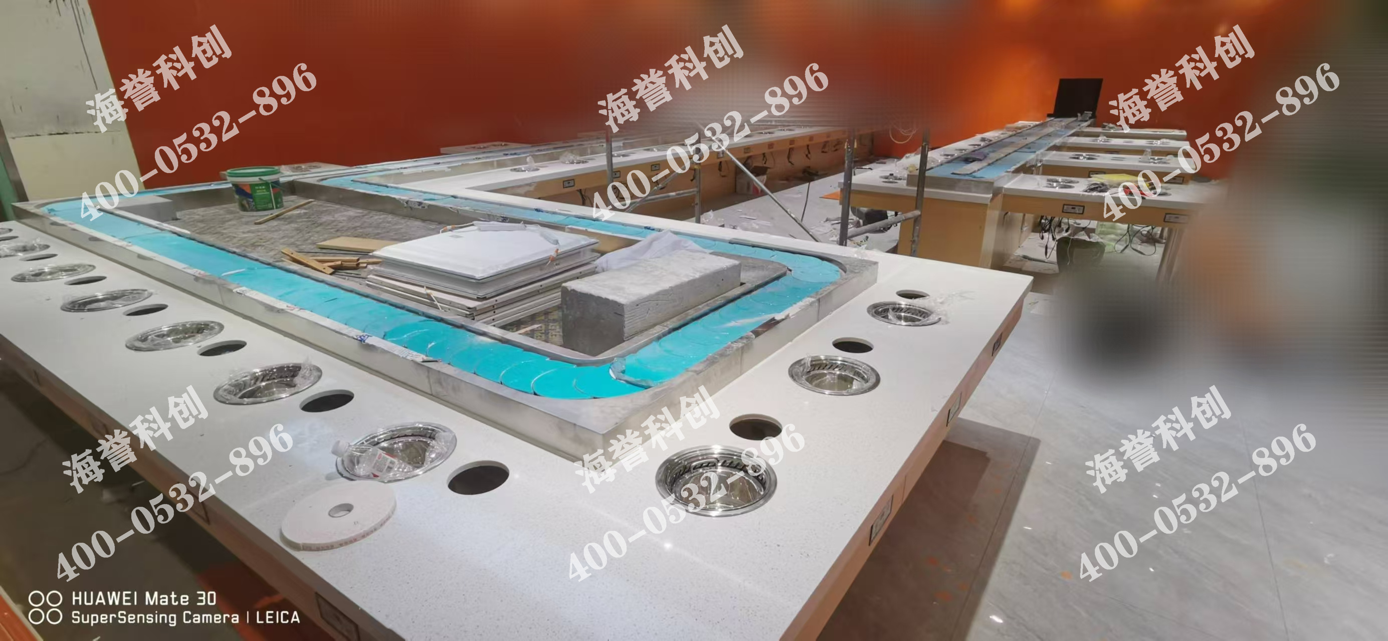 海譽科創(chuàng)河南單涮無煙小火鍋設備安裝完成