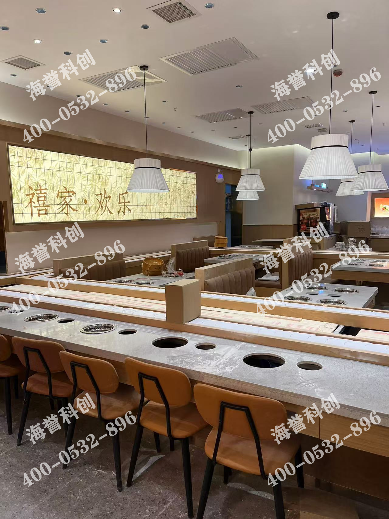海譽科創(chuàng)合作伙伴單涮無煙小火鍋設(shè)備安裝完成