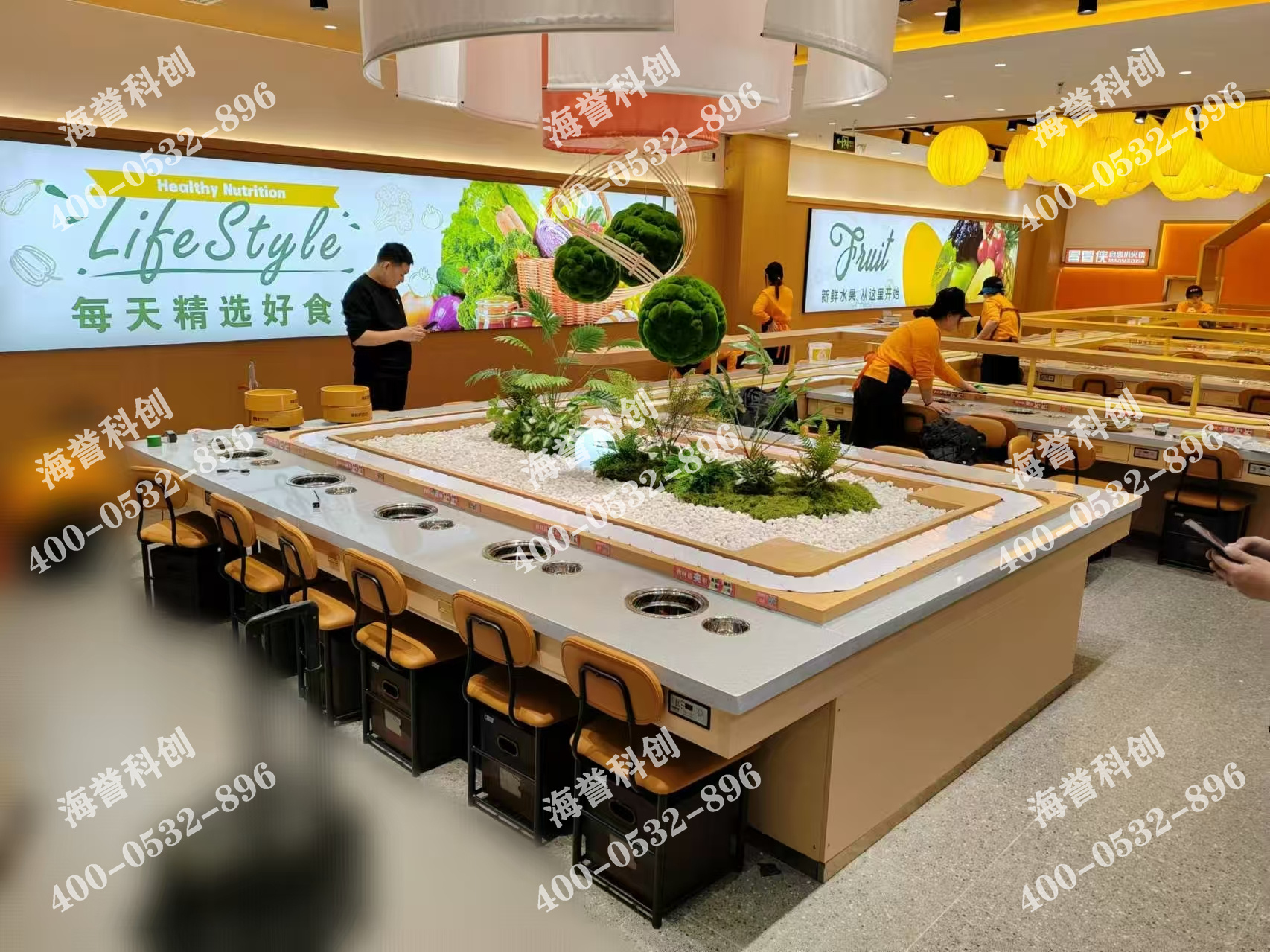 海譽(yù)科創(chuàng)河北單涮無(wú)煙小火鍋設(shè)備安裝完成