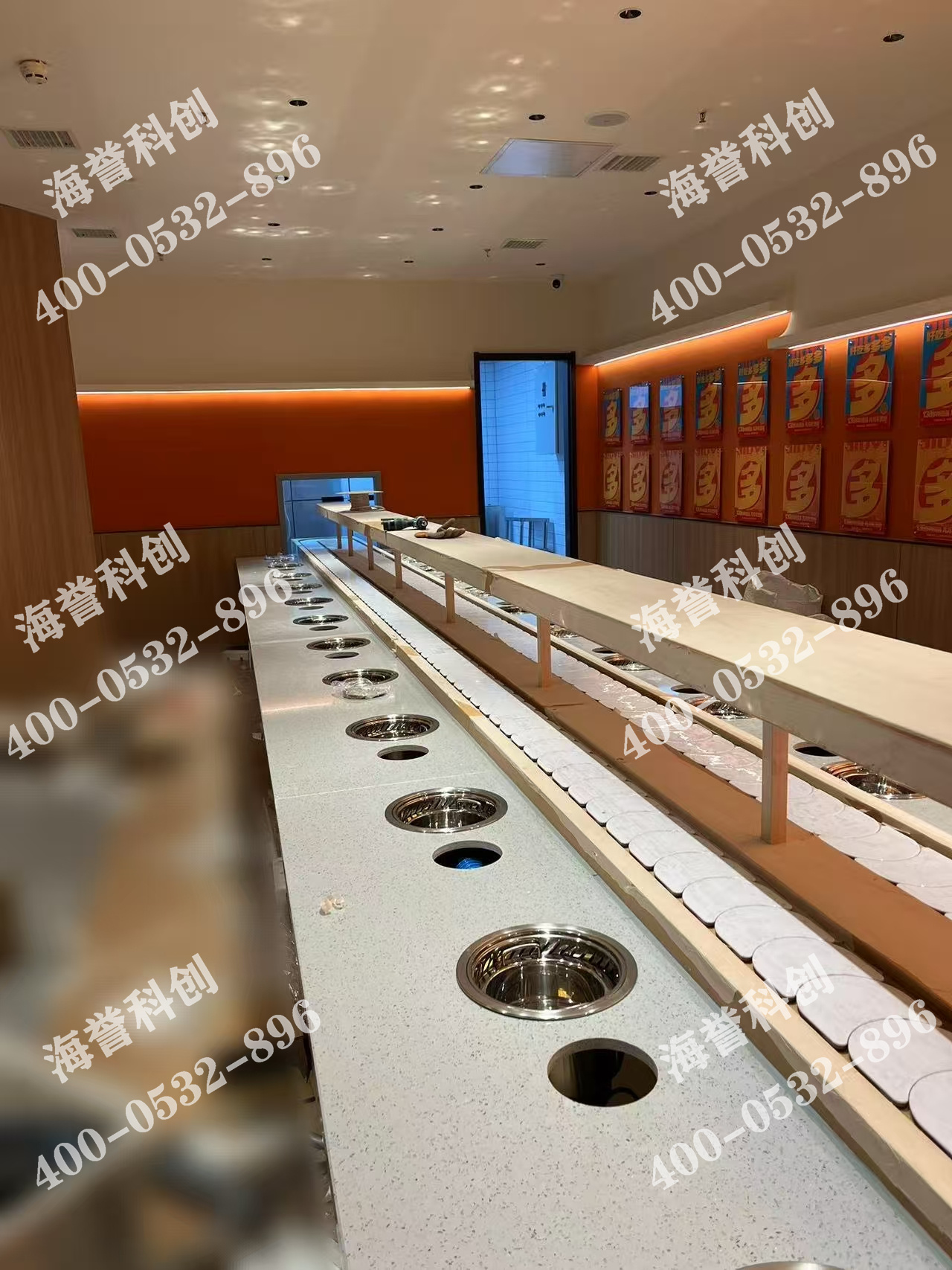 海譽(yù)科創(chuàng)黑龍江單涮無(wú)煙小火鍋設(shè)備安裝完成